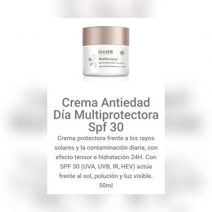 Crema Antiedad Multiprotectora día Spf 30